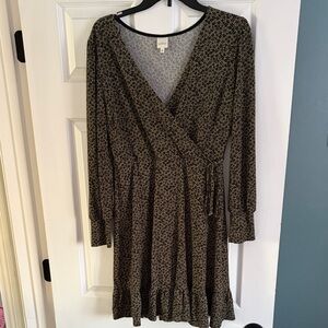 Floral Faux Wrap Dress